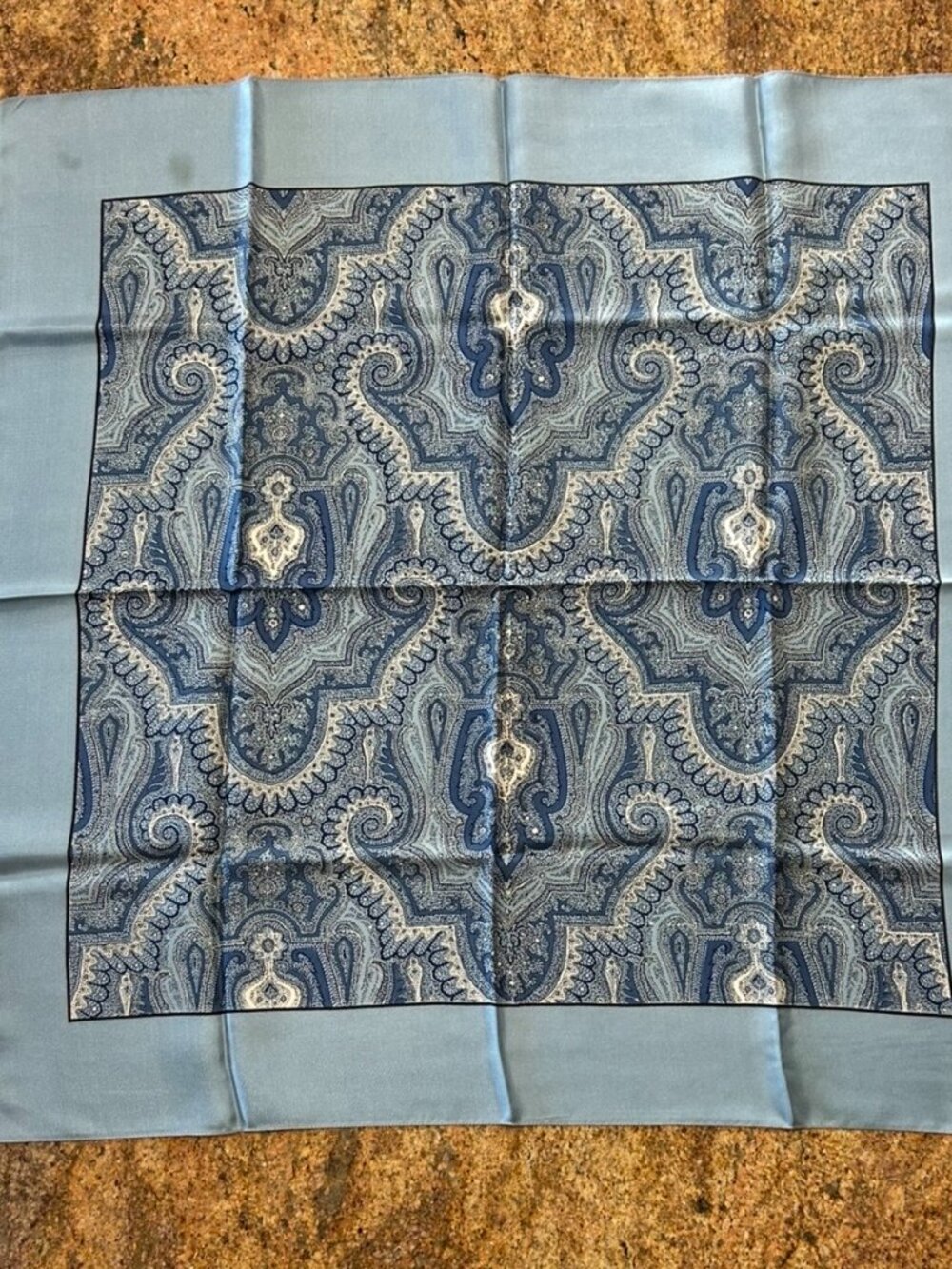 Vintage Liberty of London Light Blue Silk Scarf